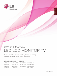 Bruksanvisning LG M2280DF-PZ LED skärm