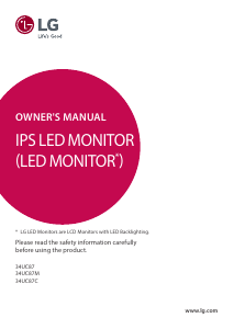 Bruksanvisning LG 34UC87M-B LED skärm