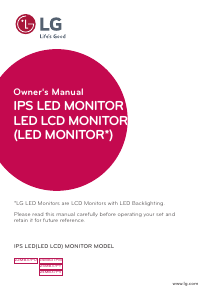 Bruksanvisning LG 24MB37PM-B LED skärm