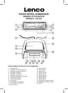 Mode d’emploi Lenco CR-222 Radio-réveil