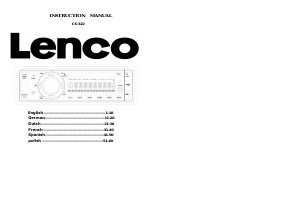 Manual de uso Lenco CS-322 Radio para coche