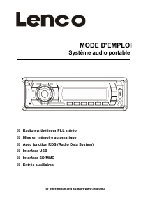 Instrukcja Lenco CS-315 Radio samochodowe