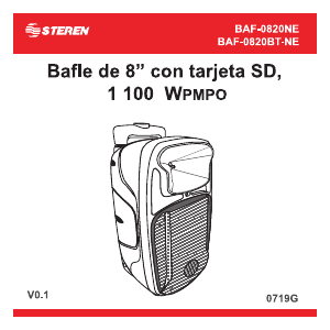 Bruksanvisning Steren BAF-0820BT-NE Högtalare