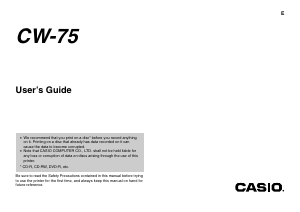 Handleiding Casio CW-75 Labelprinter