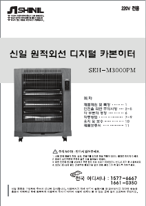 사용 설명서 신일 SEH-M3000PM 히터