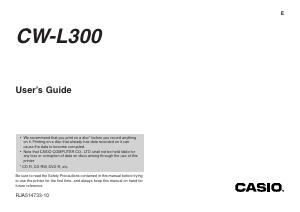 Handleiding Casio CW-L300 Labelprinter
