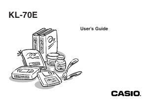 Manual Casio KL-70E Label Printer