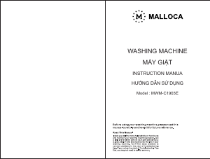 Bruksanvisning Malloca MWM-C1903E Tvättmaskin