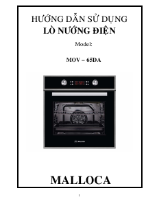 Hướng dẫn sử dụng Malloca MOV-65DA Lò nướng