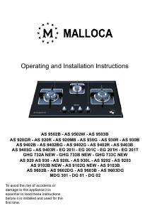 Bruksanvisning Malloca AS 9403B Häll