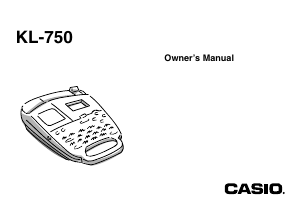 Handleiding Casio KL-750 Labelprinter