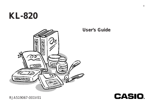 Handleiding Casio KL-820 Labelprinter