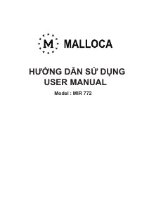 Hướng dẫn sử dụng Malloca MIR 772 Tarô