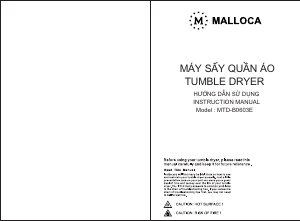 Manual Malloca MTD-B0603E Dryer