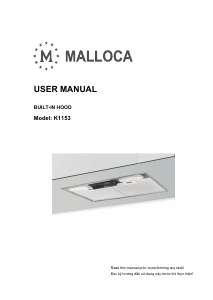 Manual Malloca K1153 Cooker Hood