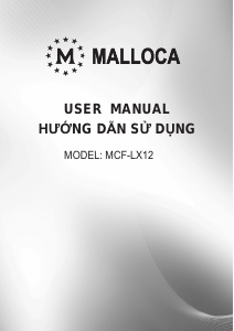 Hướng dẫn sử dụng Malloca MCF-LX12 Máy pha cà phê