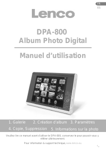 Manual de uso Lenco DPA-800 Marco digital