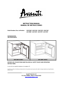 Manual de uso Avanti AR170WF Refrigerador