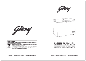 Bruksanvisning Godrej GCHFC290R2DXC Frys