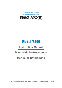 Mode d’emploi Euro-Pro 7500 Machine à coudre