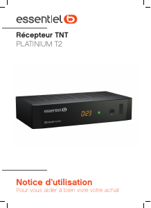 Mode d’emploi Essentiel B Platinum T2 Récepteur numérique