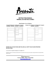 Manual de uso Avanti RM4456SS Refrigerador