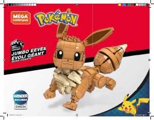 Instrukcja Mega Construx set GMD34 Pokemon Jumbo Eevee