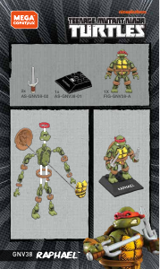 Handleiding Mega Construx set GNV38 Turtles Raphael