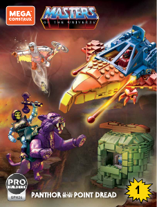 Manual de uso Mega Construx set GPH24 Masters of the Universe Panthor en Point Dread