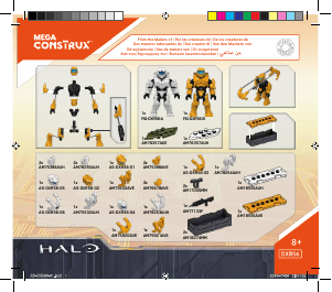 Handleiding Mega Construx set DXR56 Halo Spartan Armor Customizer Pack II