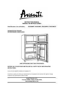 Manual Avanti RA3126PST Fridge-Freezer
