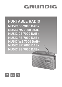 Bedienungsanleitung Grundig Music RS 7000 DAB+ Radio