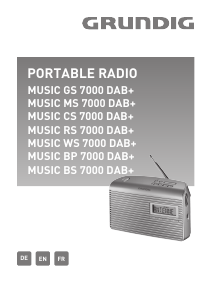 Bedienungsanleitung Grundig Music WS 7000 DAB+ Radio