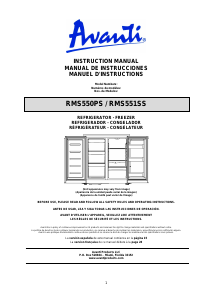 Manual de uso Avanti RMS551SS Frigorífico combinado
