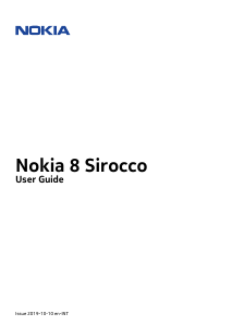 Handleiding Nokia 8 Sirocco Mobiele telefoon