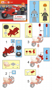 Bedienungsanleitung Sluban set M38-B0327 Fire Motorrad