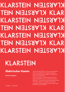 Manuale Klarstein 10032527 Camino elettrico