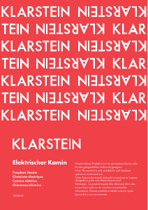 Bruksanvisning Klarstein 10012129 Elektrisk öppen spis