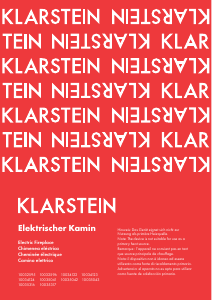 Manuale Klarstein 10034124 Camino elettrico