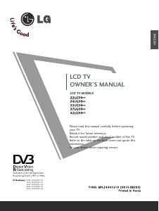 Bruksanvisning LG 42LG300C LCD TV