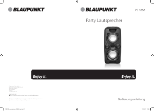 Bedienungsanleitung Blaupunkt PS 1000 Lautsprecher