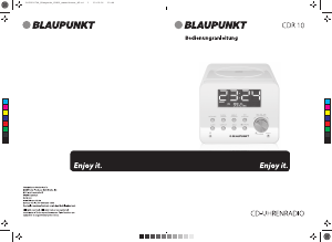 Bedienungsanleitung Blaupunkt CDR 10 Uhrenradio