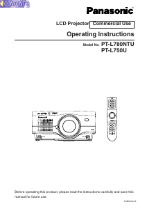 Manual Panasonic PT-L780U Projector