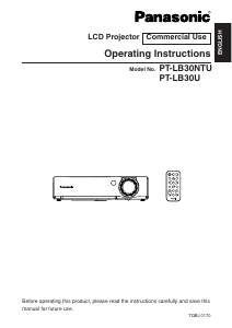 Manual de uso Panasonic PT-LB30NTY Proyector