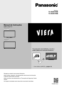 Manual Panasonic TC-65DX700B Viera Televisor LED