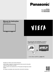 Manual Panasonic TC-49DX650B Viera Televisor LED