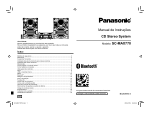 Manual Panasonic SC-MAX770LB Aparelho de som