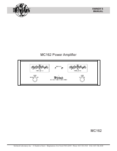 Handleiding McIntosh MC-162 Versterker