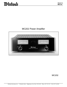 Manual McIntosh MC-202 Amplifier