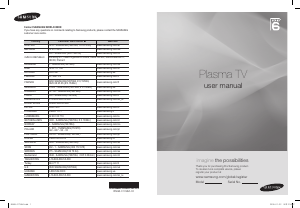 Manual Samsung PS50A656T1F Plasma Television